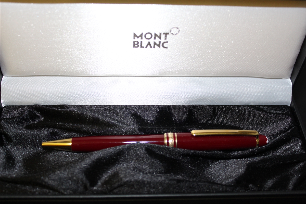 burgundy montblanc pen