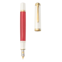 Pelikan M600 Souveran Red and White Fountain Pen