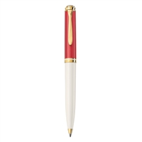 Pelikan K600 Souveran Red and White Ballpoint Pen