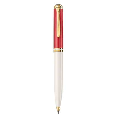 Pelikan K600 Souveran Red and White Ballpoint Pen